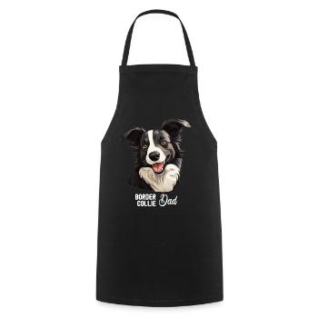 Chien Border Collie - Tablier de cuisine - noir - Devant - AI Model Male 185 dark (185cm)