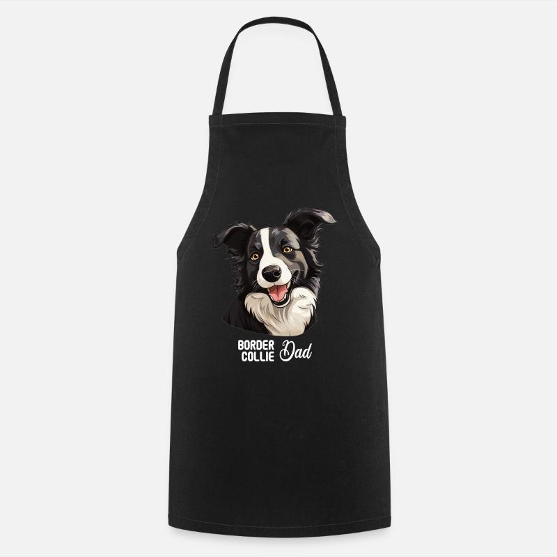 Chien Border Collie - Tablier de cuisine - noir