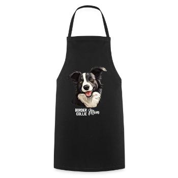 Chien Border Collie - Tablier de cuisine - noir - Devant - AI Model Male 185 dark (185cm)