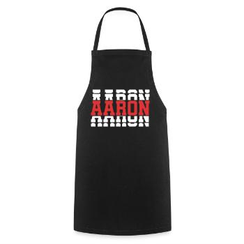 malietta Aaron t-shirt gift idea stacked text - Cooking Apron - black - Front - AI Model Male 185 dark (185cm)