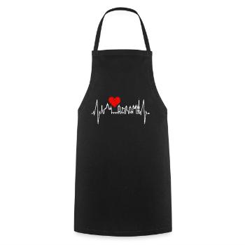 Prag Skyline Herzschlag Tschechien Herz Love Praha - Kochschürze - Schwarz - Vorne - AI Model Male 185 dark (185cm)