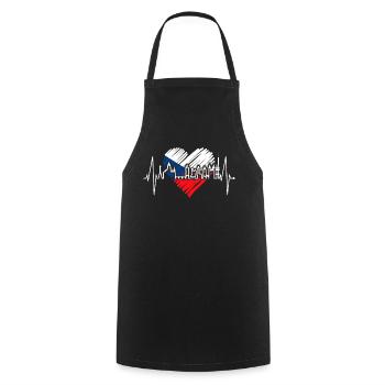 Prag Skyline Herzschlag Tschechien Herz Love Praha - Kochschürze - Schwarz - Vorne - AI Model Male 185 dark (185cm)