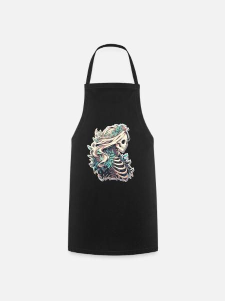 Crâne de squelette Crâne Crâne Crâne - Tablier de cuisine - noir