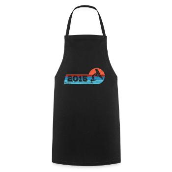 Wingfoil Surfer Anniversaire Millésime 2015 Né - Tablier de cuisine - noir - Devant - AI Model Male 185 dark (185cm)