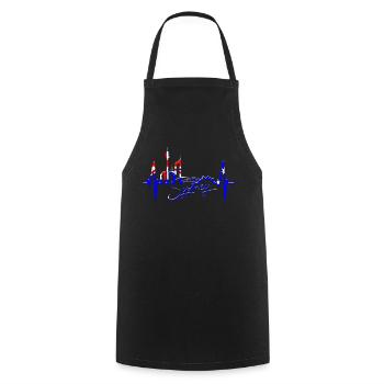 Sydney Skyline Herzschlag Australien Fan Puls Herz - Kochschürze - Schwarz - Vorne - AI Model Male 185 dark (185cm)