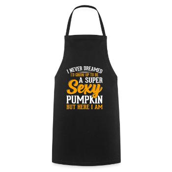 Super Sexy Pumpkin - Funny Halloween Pumpkin - Kochschürze - Schwarz - Vorne - AI Model Male 185 dark (185cm)