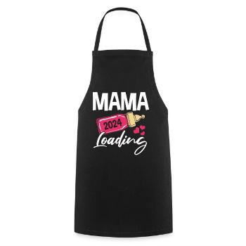 Maman à venir 2024 - Tablier de cuisine - noir - Devant - AI Model Male 185 dark (185cm)