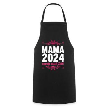 Werdende Mama 2024 - Kochschürze - Schwarz - Vorne - AI Model Male 185 dark (185cm)