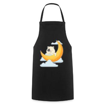 Hamster Moon - Cooking Apron - black - Front - AI Model Male 185 dark (185cm)