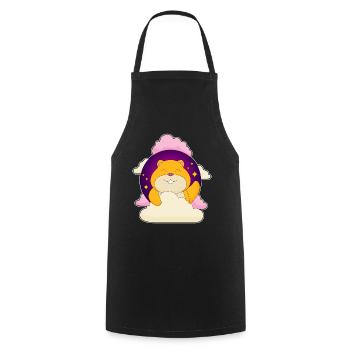 Hamster Clouds - Cooking Apron - black - Front - AI Model Male 185 dark (185cm)