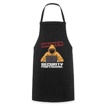 Cybersecurity Hacker Security Professional Analyst - Cooking Apron - black - Front - AI Model Male 185 dark (185cm)