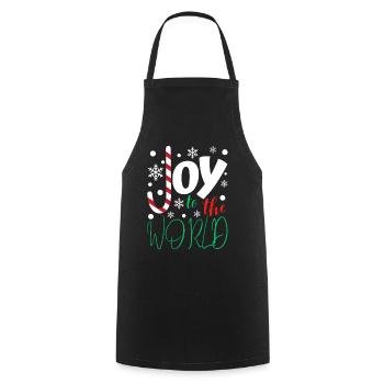 Joy in the world - Cooking Apron - black - Front - AI Model Male 185 dark (185cm)