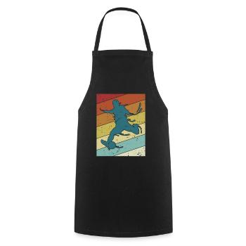 Retro Professional Soccer God Soccer Player - Cooking Apron - black - Front - AI Model Male 185 dark (185cm)