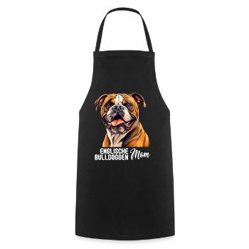 Hund Englische Bulldogge - Kochschürze - Schwarz - Vorne - AI Model Male 185 dark (185cm)