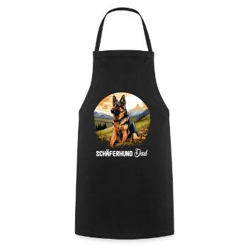 Dog Shepherd - Cooking Apron - black - Front - AI Model Male 185 dark (185cm)
