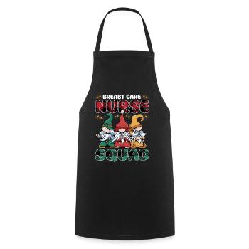 Funny Breast Care Nurse Squad - Cooking Apron - black - Front - AI Model Male 185 dark (185cm)