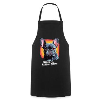 Dog French Bulldog - Cooking Apron - black - Front - AI Model Male 185 dark (185cm)