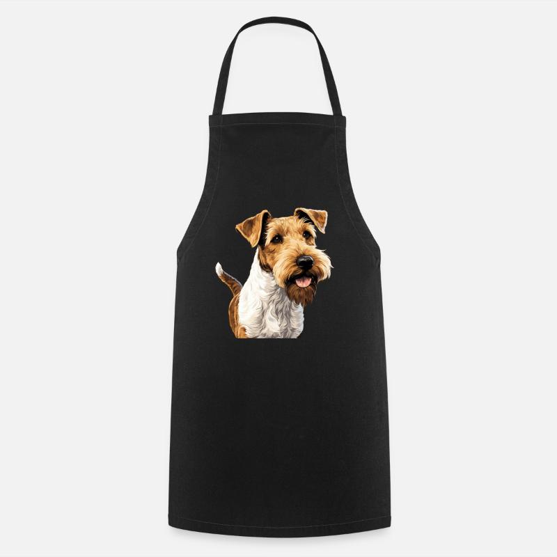 Hund Foxterrier - Kochschürze - Schwarz