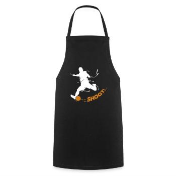 Shoot Soccer God Soccer Player Professional Soccer - Cooking Apron - black - Front - AI Model Male 185 dark (185cm)