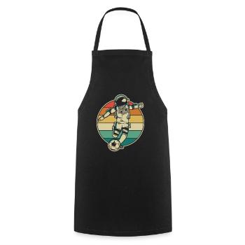 Soccer Player, Professional Soccer Player, Soccer God, Goal Scorer - Cooking Apron - black - Front - AI Model Male 185 dark (185cm)