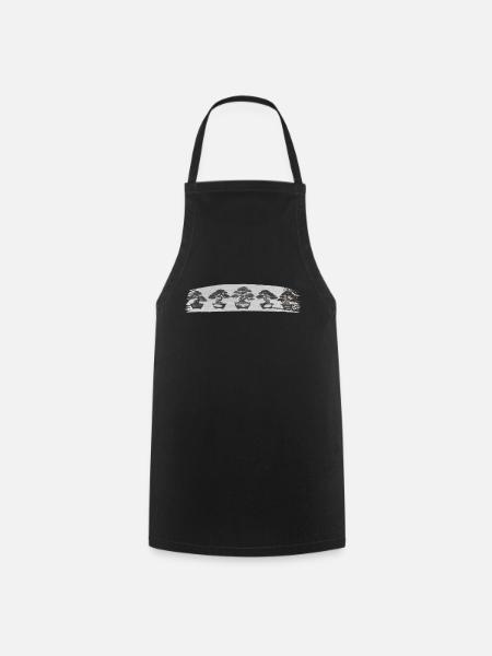 Bonsaï, bonsaï, pot de fleur, chaîne de bonsaï - Tablier de cuisine - noir