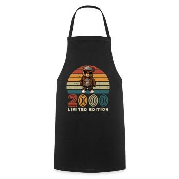 2000 Année de la Construction Anniversaire Édition Limitée Millésime - Tablier de cuisine - noir - Devant - AI Model Male 185 dark (185cm)