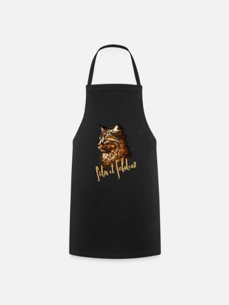 Fabelhafter Katzenspritzer - Kochschürze - Schwarz