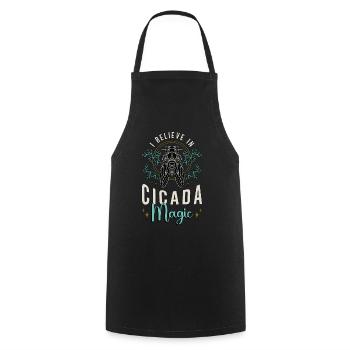 Cicadas I Believe In Cicada Magic Flying Insects - Cooking Apron - black - Front - AI Model Male 185 dark (185cm)