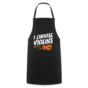 Violoniste Je choisis les violons Violoniste Violoniste - Tablier de cuisine - noir - Devant - AI Model Male 185 dark (185cm)