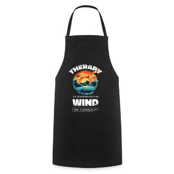 Kitesurf Kiteboard Kitesurfen Kite-Surf lustiges - Kochschürze - Schwarz - Vorne - AI Model Male 185 dark (185cm)