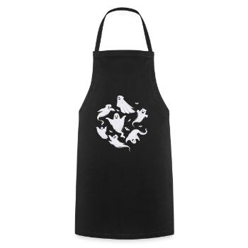 Halloween Party Funny Halloween Ghost - Cooking Apron - black - Front - AI Model Male 185 dark (185cm)