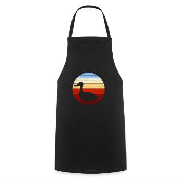 Duck Design Ducks Farm Vintage Retro Farmer - Cooking Apron - black - Front - AI Model Male 185 dark (185cm)