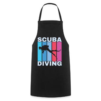 Scuba Diving, Scuba Diving, Holiday Sea Diver - Cooking Apron - black - Front - AI Model Male 185 dark (185cm)