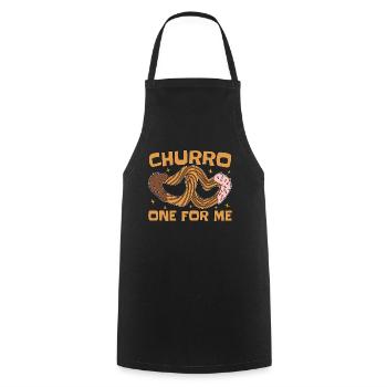 Churro One For Me Dessert Cuisine Mexicaine Churros - Tablier de cuisine - noir - Devant - AI Model Male 185 dark (185cm)