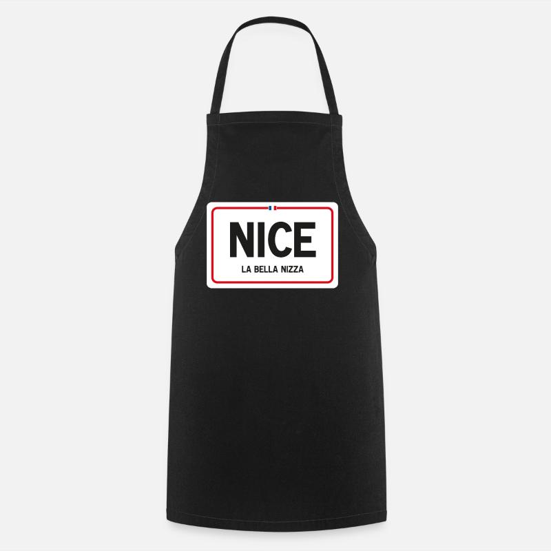 Joli signe de nom de lieu - Tablier de cuisine - noir
