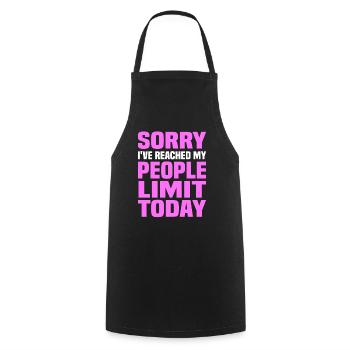 Misanthrope Antisocial Introverti - Tablier de cuisine - noir - Devant - AI Model Male 185 dark (185cm)
