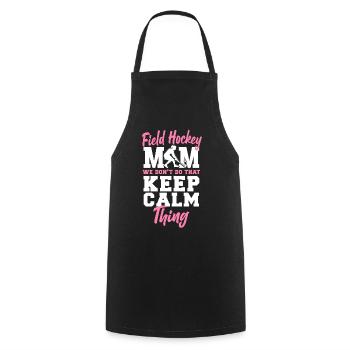 Maman de hockey sur gazon Maman de hockey sur gazon - Tablier de cuisine - noir - Devant - AI Model Male 185 dark (185cm)