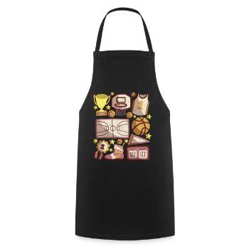 Basket-ball - Tablier de cuisine - noir - Devant - AI Model Male 185 dark (185cm)