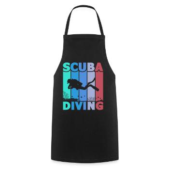 Scuba Diving, Scuba Diving, Holiday Sea Diver - Cooking Apron - black - Front - AI Model Male 185 dark (185cm)