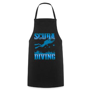 Scuba Diving, Scuba Diving, Holiday Sea Diver - Cooking Apron - black - Front - AI Model Male 185 dark (185cm)