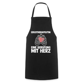 Ergotherapie Ergotherapeutin - Kochschürze - Schwarz - Vorne - AI Model Male 185 dark (185cm)