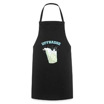 Pfalz Dialekt Lustiges Pfälzer Geschenk Weinfest - Kochschürze - Schwarz - Vorne - AI Model Male 185 dark (185cm)