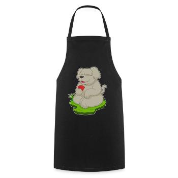 Hund Poker Pokerkarten - Kochschürze - Schwarz - Vorne - AI Model Male 185 dark (185cm)