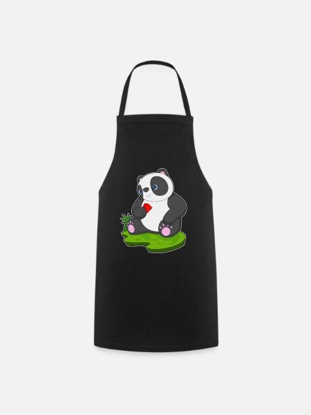 Panda Poker Pokerkarten - Kochschürze - Schwarz