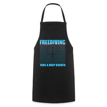 Tauchen, Apnoetauchen, Apnoe No Limit Freediving - Kochschürze - Schwarz - Vorne - AI Model Male 185 dark (185cm)