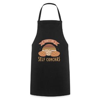 Conchas Don’t Be Self Conchas Pain de coquille sucré - Tablier de cuisine - noir - Devant - AI Model Male 185 dark (185cm)