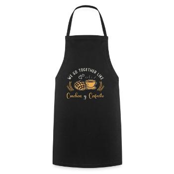 Conchas, nous allons ensemble comme du pain sucré mexicain - Tablier de cuisine - noir - Devant - AI Model Male 185 dark (185cm)