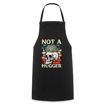 Succulent Not A Hugger Loves Cactus Plants Garden - Cooking Apron - black - Front - AI Model Male 185 dark (185cm)