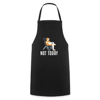 Not Today Campsite Tents Glamping Camper - Cooking Apron - black - Front - AI Model Male 185 dark (185cm)