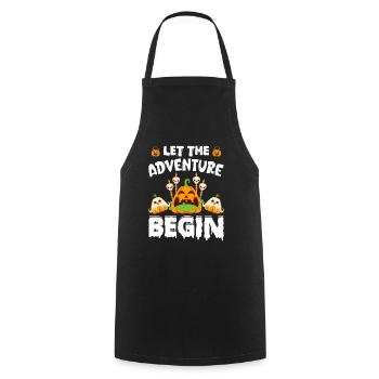 Halloween Party - Let The Adventure Begin - Hallow - Cooking Apron - black - Front - AI Model Male 185 dark (185cm)